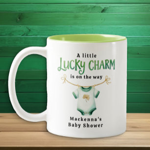 Lucky Charm Irish Baby Dusche Zweifarbige Tasse