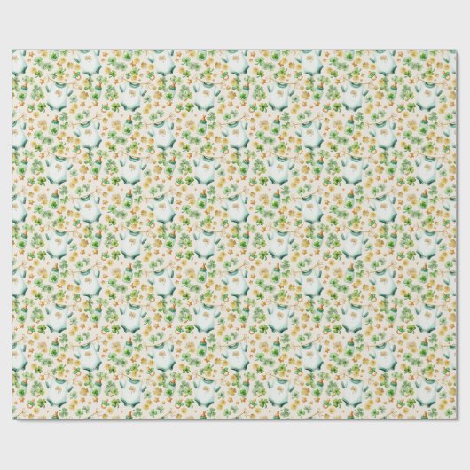 Lucky Charm Irish Baby Duschgeschenk Wrap Geschenkpapier (Flach)