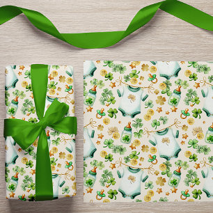 Lucky Charm Irish Baby Duschgeschenk Wrap Geschenkpapier