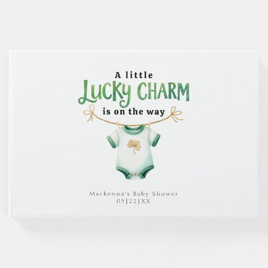 Lucky Charm Irish Baby Showbook Gästebuch (Vorderseite)