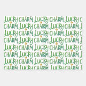 Lucky Charm Irish Baby Showhandtücher Geschenkpapier Set (Vorderseite)