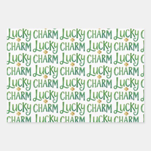 Lucky Charm Irish Baby Showhandtücher Geschenkpapier Set (Vorderseite)