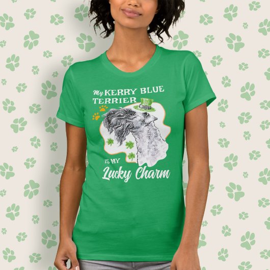 Lucky Charm Kerry Blue Terrier Fun Irish Dog Liebh T-Shirt