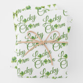 Lucky charm Klee St. Patrick's Day Baby Shower Geschenkpapier Set (Beispiel)