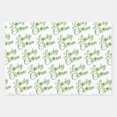 Lucky charm Klee St. Patrick's Day Baby Shower Geschenkpapier Set (Vorderseite)