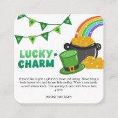 Lucky Charm Kleeblatt St. Patrick's Day Baby Showe Begleitkarte (Vorderseite)