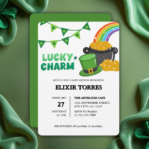 Lucky Charm Kleeblatt St. Patrick's Day Baby Showe Einladung