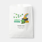 Lucky Charm Kleeblatt St. Patrick's Day Baby Showe Geschenktütchen (Vorderseite)