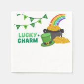 Lucky Charm Kleeblatt St. Patrick's Day Baby Showe Serviette (Vorderseite)