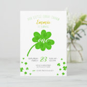 Lucky Charm Kleeblatt St. Patricks Tag Geburtstag Einladung (Stehend Vorderseite)
