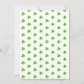 Lucky Charm Kleeblatt St. Patricks Tag Geburtstag Einladung (Rückseite)