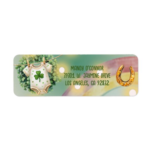 Lucky Charm Kleeblatt und Rainbow Baby Dusche (Vorne)