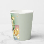 Lucky Charm Kleeblatt und Rainbow Baby Dusche Pappbecher (Links)