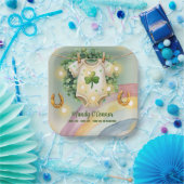 Lucky Charm Kleeblatt und Rainbow Baby Dusche Pappteller (Party)