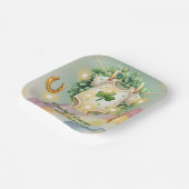 Lucky Charm Kleeblatt und Rainbow Baby Dusche Pappteller (Gewinkelt)