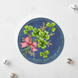 Lucky Charm Kleeblatts Vintag Niedlich glücklich N Feiertagskarte