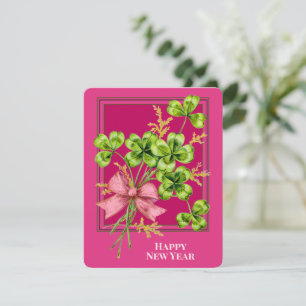 Lucky Charm Kleeblatts Vintag Niedlich glücklich N Feiertagskarte