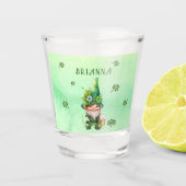 Lucky Charm Leprechaun Gnome - Personalisiert Schnapsglas (Vorderseite)
