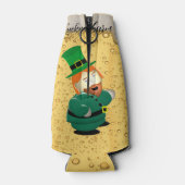 Lucky Charm Leprechaun Irish Bubbly Golden Beer Flaschenkühler (Rückseite)