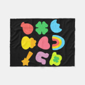 Lucky Charm Patricks Day Goldtopf Irischer Shamroc Fleecedecke (Vorderseite (Horizontal))