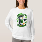 Lucky Charm Penguin St. Patrick's Day Celebration T-Shirt (Vorderseite)