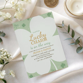 Lucky Charm Shamrock Baby Shower Invite Einladung