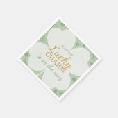 Lucky Charm Shamrock Baby Shower Napkin Serviette (Ecke)