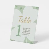 Lucky Charm Shamrock Table Number Sockelschild (Vorderseite)