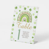 Lucky Charm Shamrock Table Number Sockelschild (Vorderseite)