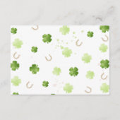 Lucky Charm Shamrock Thank You Card Begleitkarte (Rückseite)