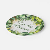 Lucky Charm Shamrock Wreath Paper Plates Pappteller (Schrägansicht)