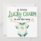 Lucky Charm Square Kinderdusche Einladung (Vorderseite)