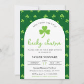 Lucky Charm St Patrick’s Day Baby Shower Einladung (Vorderseite)