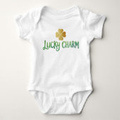 Lucky Charm St. Patrick's Baby Bodysuit Baby Strampler (Vorderseite)