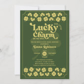 Lucky Charm st Patrick's Day Baby Dusche Einladung (Vorderseite)