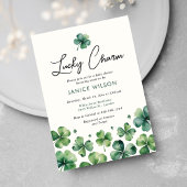 Lucky Charm St. Patrick's Day Baby Shower Einladung