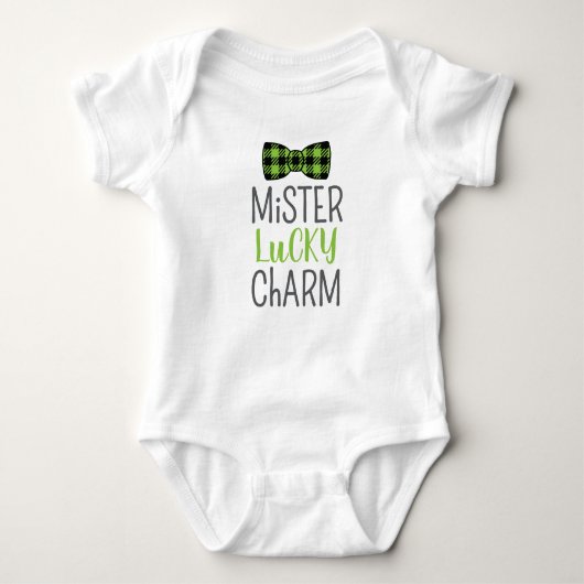 Lucky Charm St Patrick's Day Boy Baby Strampler (Vorderseite)