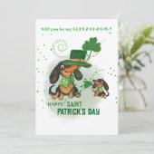 Lucky Charm St. Patrick's Day Feiertagskarte (Stehend Vorderseite)