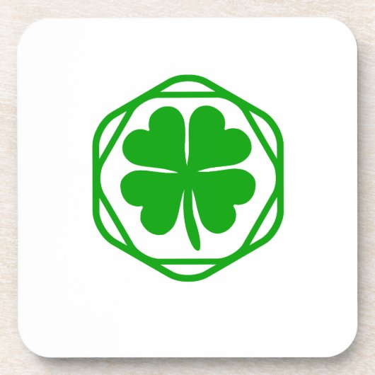 Lucky Charm St. Patrick's Day Getränkeuntersetzer (Vorderseite)