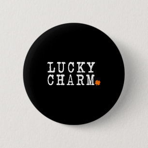 Lucky Charm St Patricks Day Glücksklee T-Shirt Button