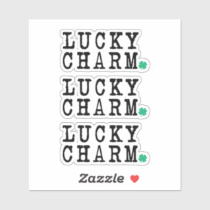 Lucky Charm St Patricks Day Lucky Clover Aufkleber