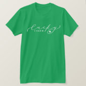 Lucky Charm St. Patrick's Day Niedlich Weiße Schri T-Shirt (Design vorne)