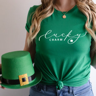 Lucky Charm St. Patrick's Day Niedlich Weiße Schri T-Shirt