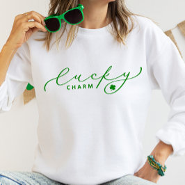 Lucky Charm St. Patrick's Day Niedliches grünes Sk Sweatshirt