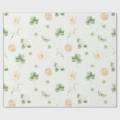 Lucky Charm St Patricks Lucky Little Shamrock baby Geschenkpapier (Flach)