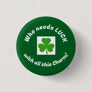 Lucky Charm St. Patty's Button