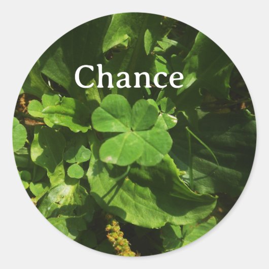 Lucky Charm Sticker - Four Leaf Clover (Vorderseite)