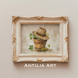 Lucky Charm Still Life Vierblättriges Kleeblatt &  Poster