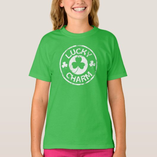 Lucky Charm Vintag St Patrick's Day T - Shirt (Vorderseite)