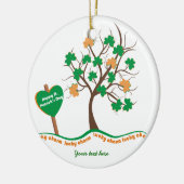 Lucky Charme Baumklee Kleeblatt St. Patricks Day Keramikornament (Links)